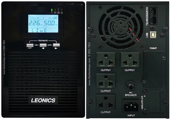 Leonics use-2000 ด้านหน้า และด้านหลังเครื่อง 